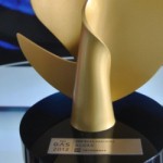 Troféu recebido pela Algás como empresa parceira da Petrobras