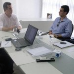 Diretor administrativo da AGN, Rogério Drummond e o consultor Aluísio Azevedo, conheceram o funcionamento operacional e administrativo da Agência de Fomento de Alagoas