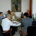 Governador Teotonio Vilela Filho e o secretário Luiz Otávio em reunião com o empresário Gérman Eframovich sobre a construção do estaleiro Eisa