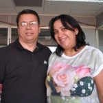 Valfreire dos Santos Araújo e a esposa, felizes com o prêmio da Nota Fiscal