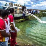 Peixamento da Codevasf em Arapiraca foi realizado no lago da Perucaba