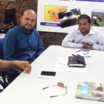 Superintendente da Codevasf Luciano Chagas e o prefeito de Batalha Aloisio Rodrigues discutem projetos para a Bacia Leiteira de Alagoas