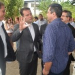 Antônio Pinaud, presidente da Desenvolve, com o governador Renan Filho e o empresário Italmar Lamenha