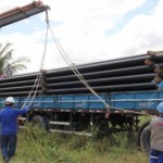 Novos tubos chegaram para a continuidade do gasoduto Penedo-Arapiraca
