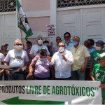 Deputado estadual Inácio Loiola participa de ato contra a pulverização aérea de agrotóxicos em frente à Assembleia Legislativa do Estado de Alagoas