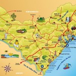 Mapa turístico de Alagoas mostra as inúmeras opções do território alagoano para conhecimento dos visitantes